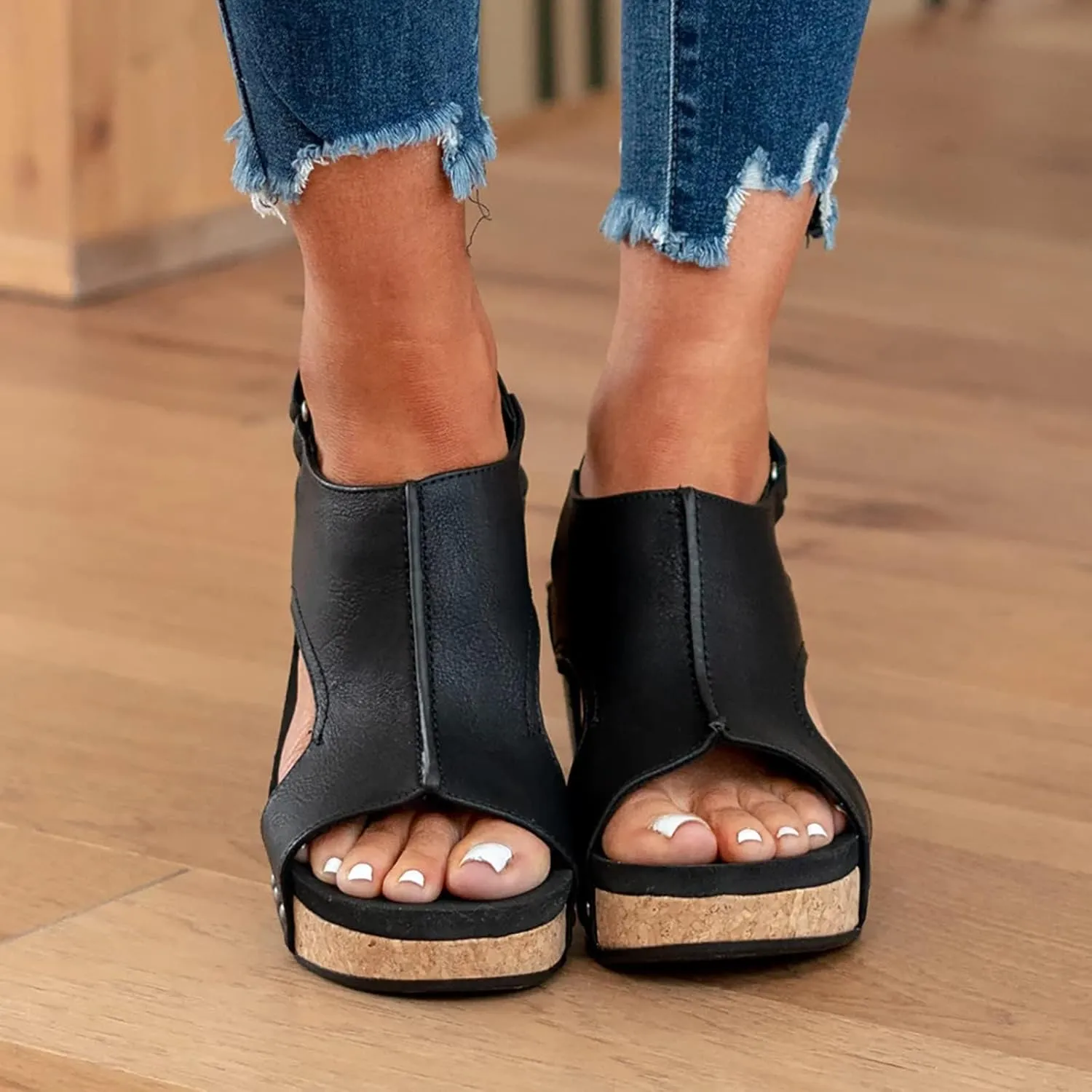 Sandals for Women 2025,Summer Sandals for Women 2025,Platform Wedge Sandals for Women Open Toe Wedge Heels,Casual Summer Dress Shoes Ladies Wedges Comfortable Vacation Shoes