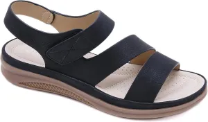 Sandals for Women Casual Summer 2024 Orthopedic Wedge Sandals for Women Dressy Summer Walking Sandals with Arch Support,Black,US7/EU38