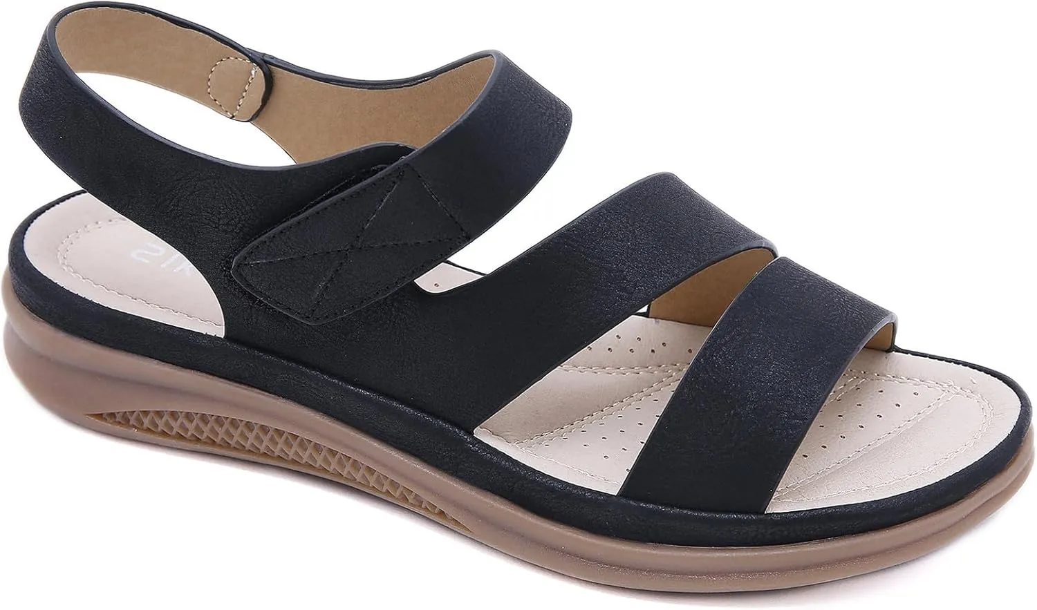 Sandals for Women Casual Summer 2024 Orthopedic Wedge Sandals for Women Dressy Summer Walking Sandals with Arch Support,Black,US7/EU38