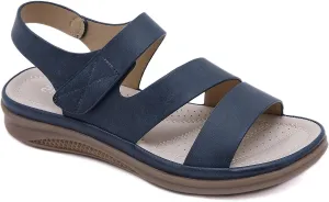 Sandals for Women Casual Summer 2024 Orthopedic Wedge Sandals for Women Dressy Summer Walking Sandals with Arch Support,Blue,US9/EU41