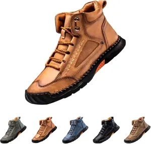 Sawbehind Mens Boots Fashionable Comfortable Non Slip Arch Support Outdoor Walking Shoes Lightweight Handmade Waterproof Sawbehind Boots