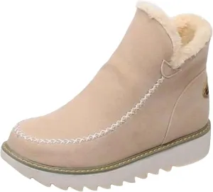 SBGMoSJ Winter Boots for Women Fashion Dressy Women's Waterproof Boots Wide Width Woman Winter Boots Wide Size 11 Womens Winter Fur Lined Boots Botas De Mujer Para La Nieve Que No Se Resbale
