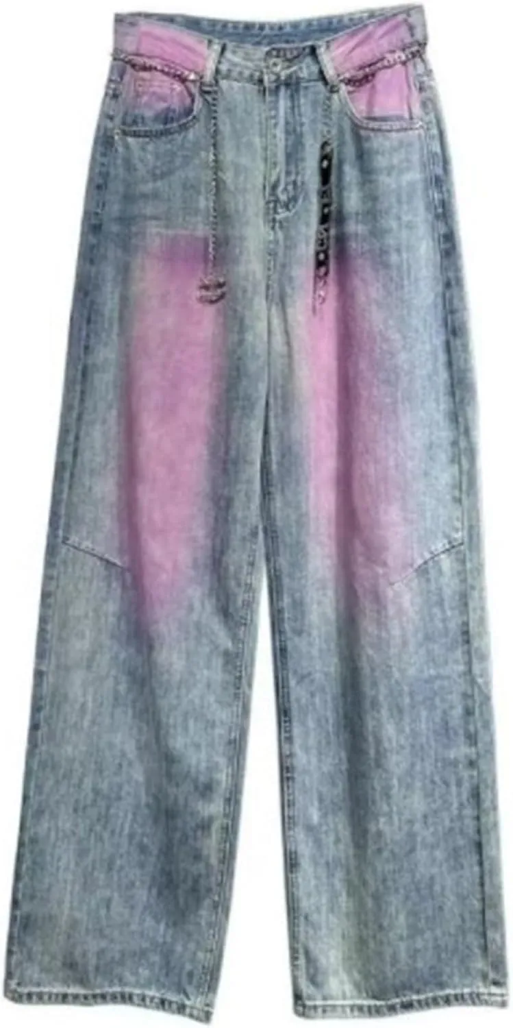 sdbrld Barrel Jeans Women,Womens Baggy Mid Rise Jeans Wide Leg Boyfriend Denim Harem Cropped Pants Vintage Barrel Jeans Y2k