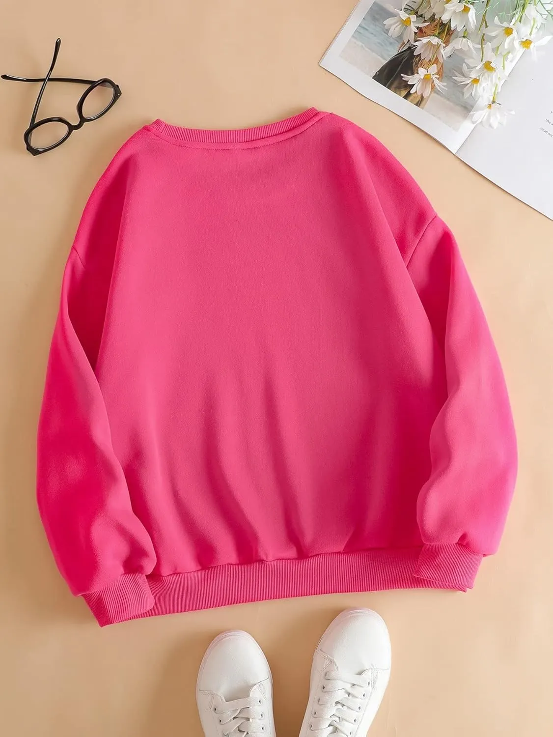 SHENHE Women's Casual Long Sleeve Oversized Crewneck Pullover Sweatshirt Tops