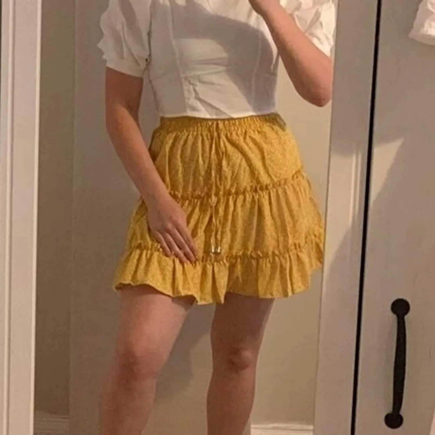 Short Skirts for Women Floral Casual Boho Y2K Tiered Pirouette Skort Western Beach Vacation Drawstring Mini Skirts