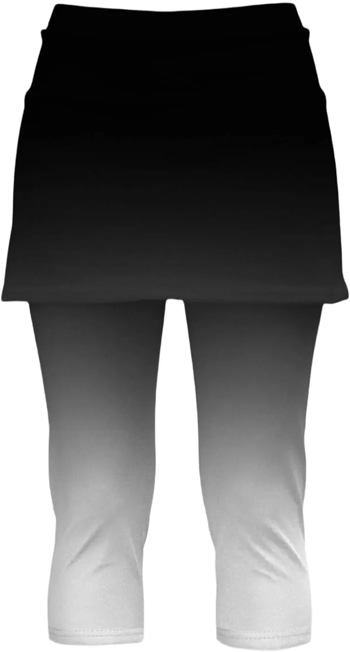 Skirted Leggings for Women 2025 Summer Golf Skorts Capris Gym Tennis Stretchy Soft Yoga Workout Legging with Skirts