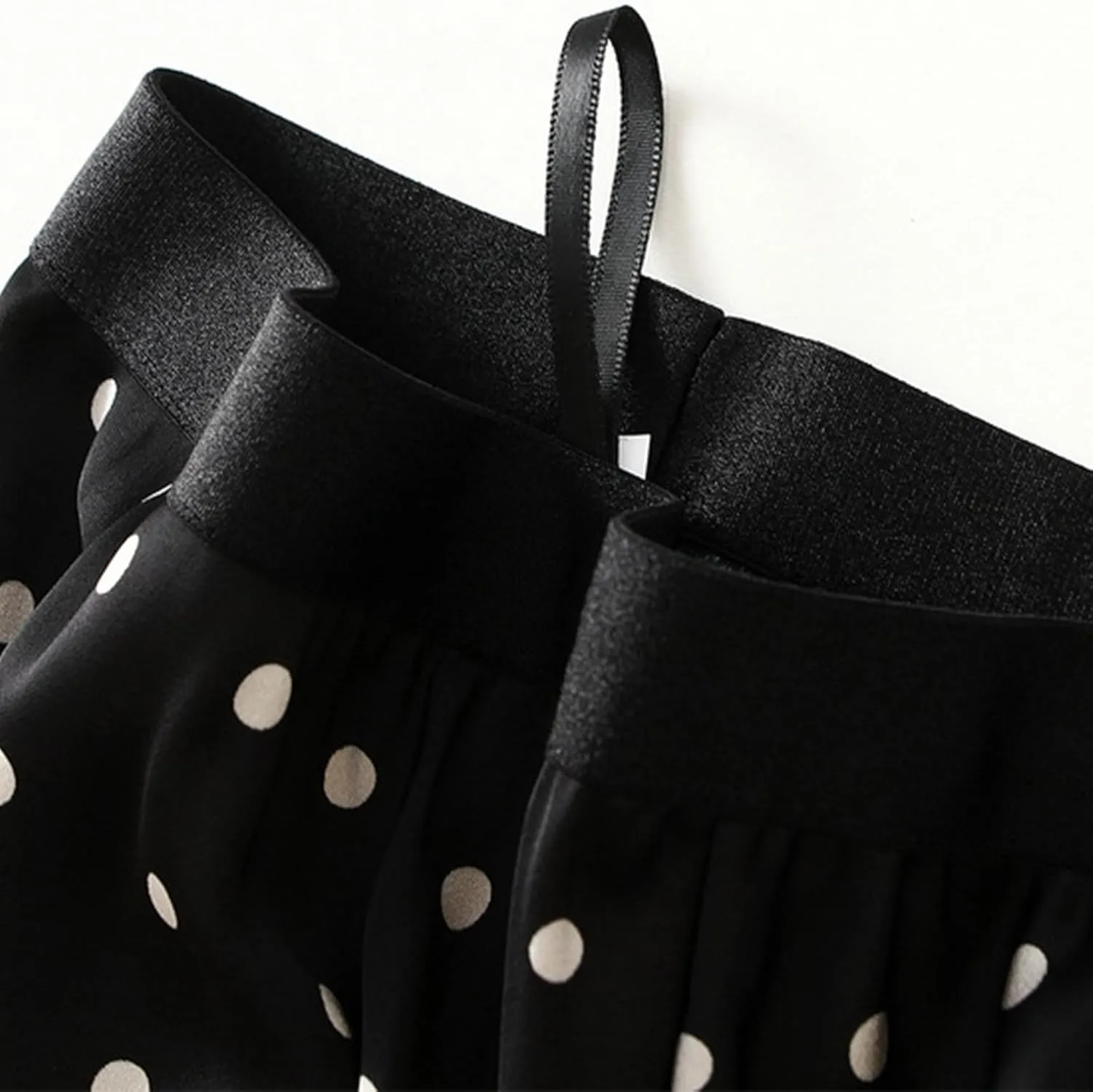 Skirts for Women High Waist Midi Skirts Polka Dot Vintage Skirt Casual Boho A-Line Swing Flowy Long Skirt