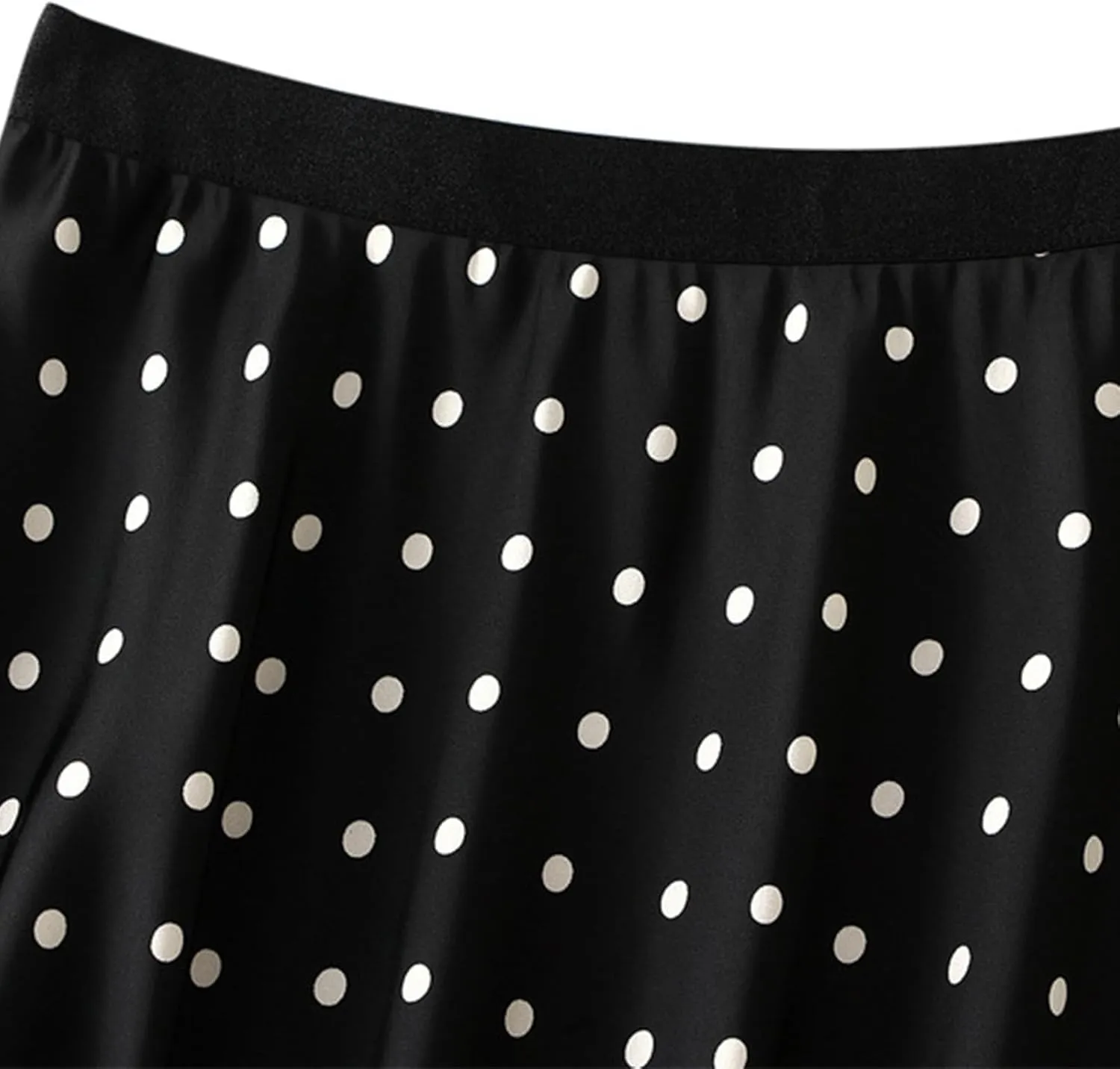 Skirts for Women High Waist Midi Skirts Polka Dot Vintage Skirt Casual Boho A-Line Swing Flowy Long Skirt