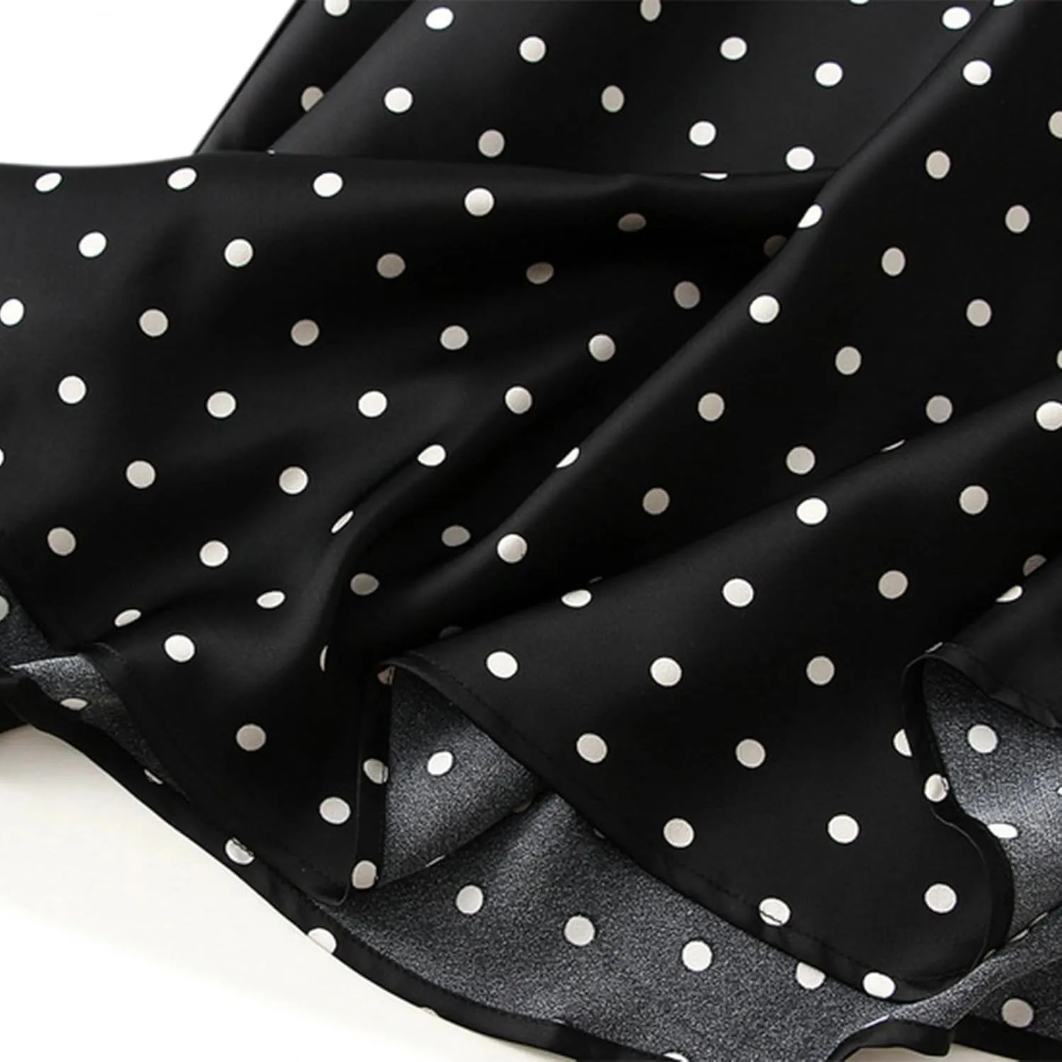 Skirts for Women High Waist Midi Skirts Polka Dot Vintage Skirt Casual Boho A-Line Swing Flowy Long Skirt