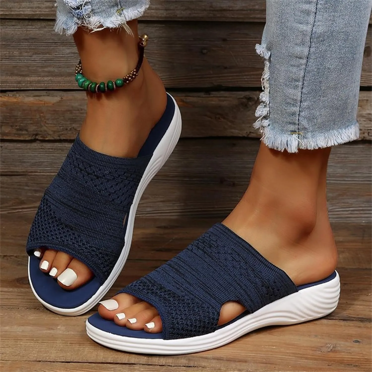 Slide Sports Sandals Women's Orthotic Sandals Summer Comfy Washable Slingback Orthopedic Sandals Thick Bottom Fish Mouth Mesh Platform Soft Sole Casual Beach Shoes,Pink,US11/EU43