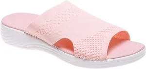 Slide Sports Sandals Women's Orthotic Sandals Summer Comfy Washable Slingback Orthopedic Sandals Thick Bottom Fish Mouth Mesh Platform Soft Sole Casual Beach Shoes,Pink,US11/EU43