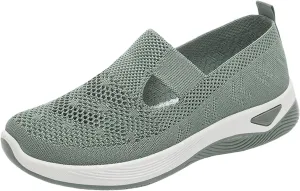Slip On Orthopedic Shoes for Women Arch Support Non Slip Walking Sneakers Breathable Memory Foam Diabetic Shoes