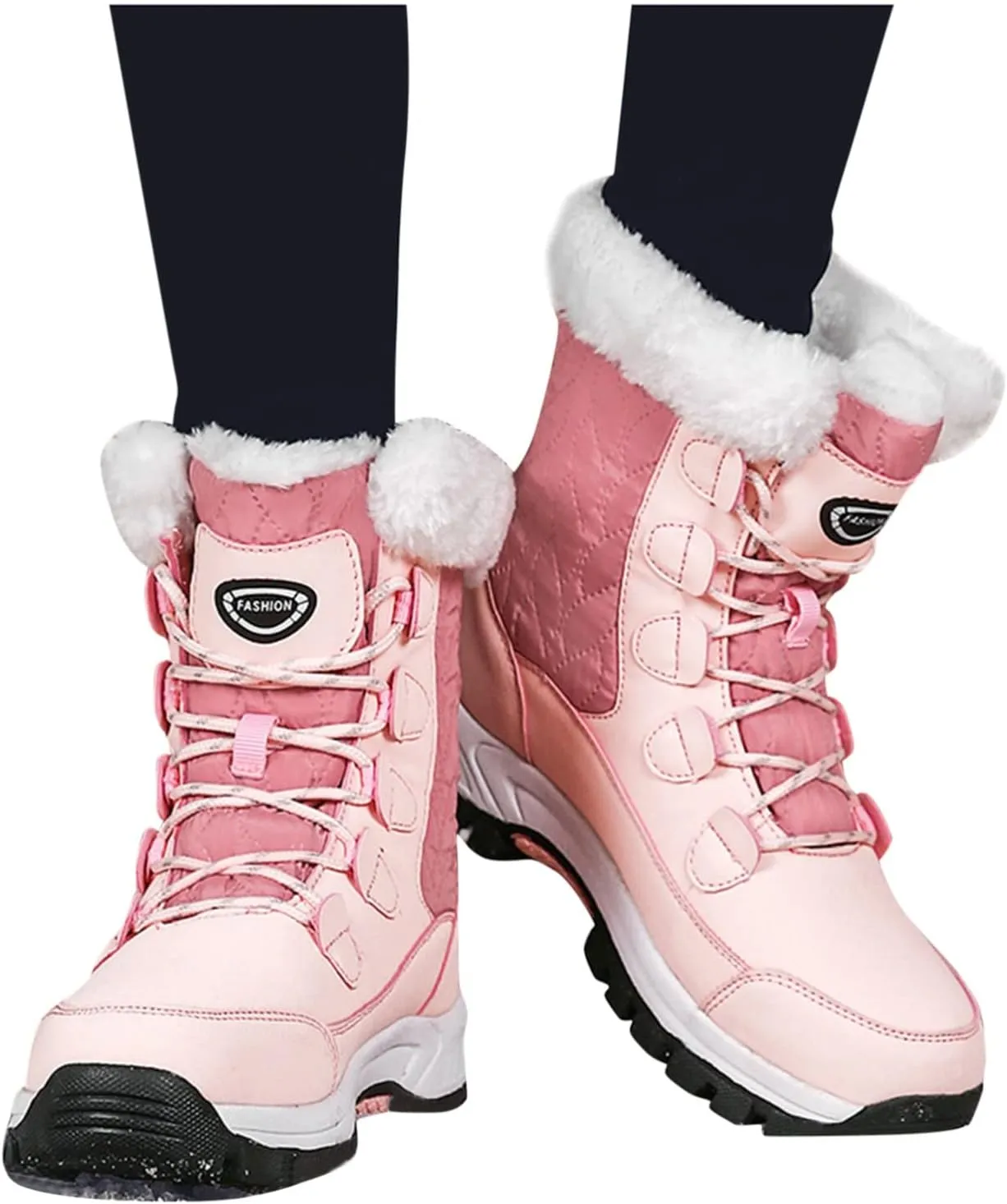 Snow Boots for Women Knee High Non Slip Winter Snow Boots for Women Size 12 Womens Winter Boots Waterproof Slip on Winter Boot Women Tall Winter Boots for Women with Heel
