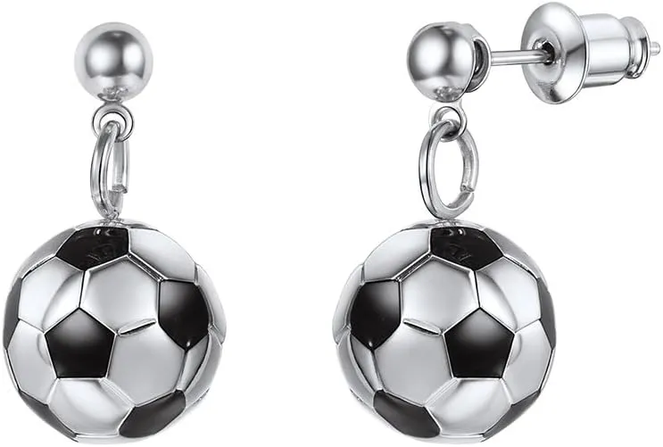 Soccer Earrings, 3D Ball Jewelry, Sports Mom Spirit Wear Jewelry, Soccer FanCome with Box