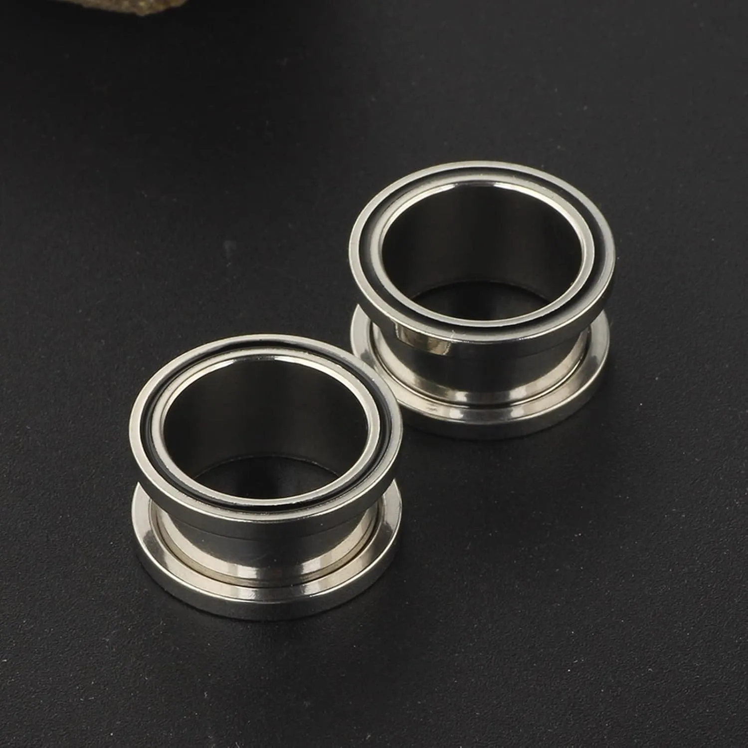 Surgical Steel Tunnels and Plugs, Body Piercing Jewelry Simple Polished Ear Stretcher Piercings Jewelry