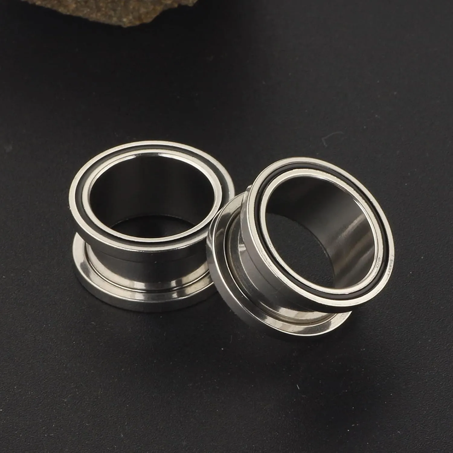 Surgical Steel Tunnels and Plugs, Body Piercing Jewelry Simple Polished Ear Stretcher Piercings Jewelry