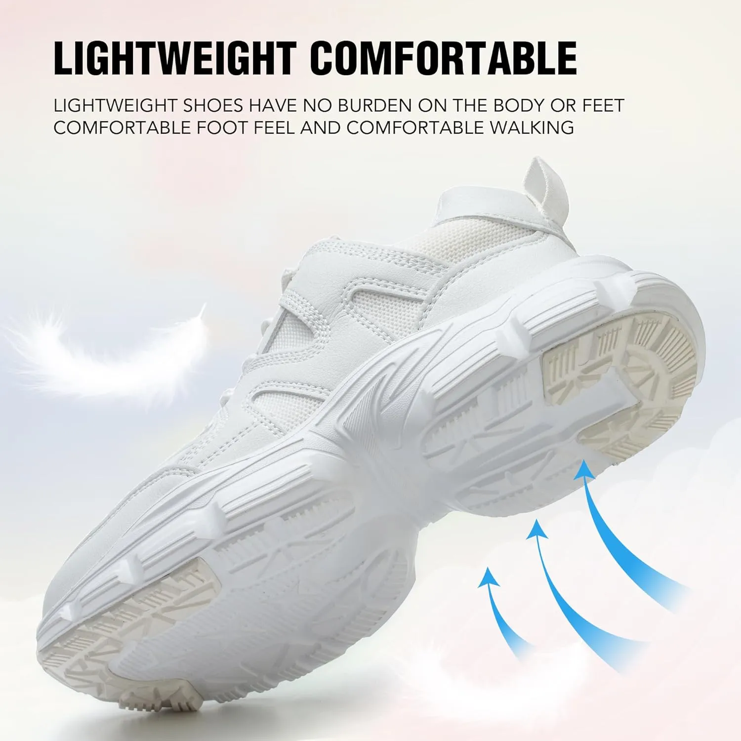 SYLPHID Non Slip Nursing Shoes Women Slip Resistant Food Service Shoe SR Walking Shoes for Nurses Wide Work Sneakers in Kitchen and Restaurant