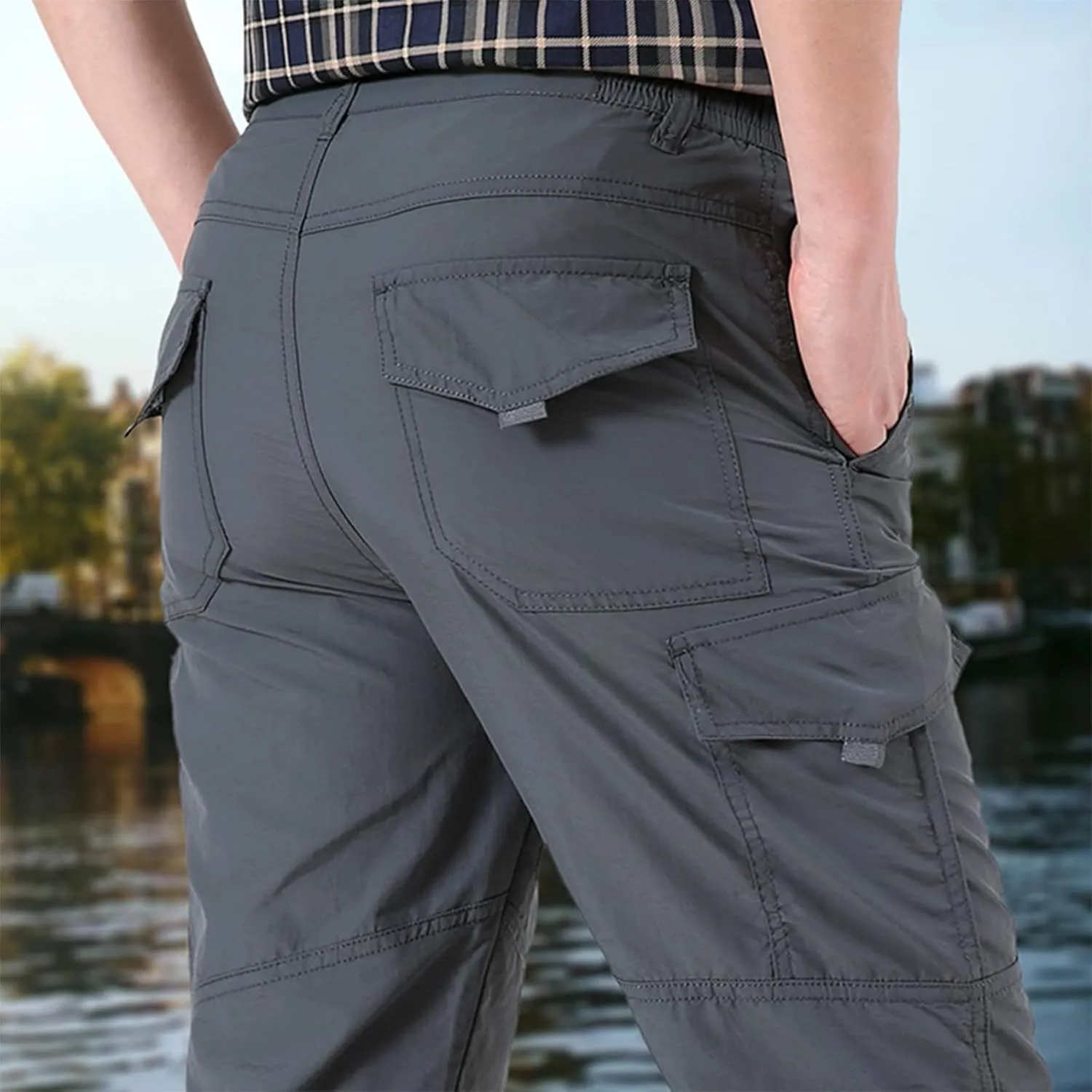 Tactical Pants for Men Stretch Ripstop Waterproof Utility Cargo Hiking Pants Breathable Work Pant Outdoor with Pockets