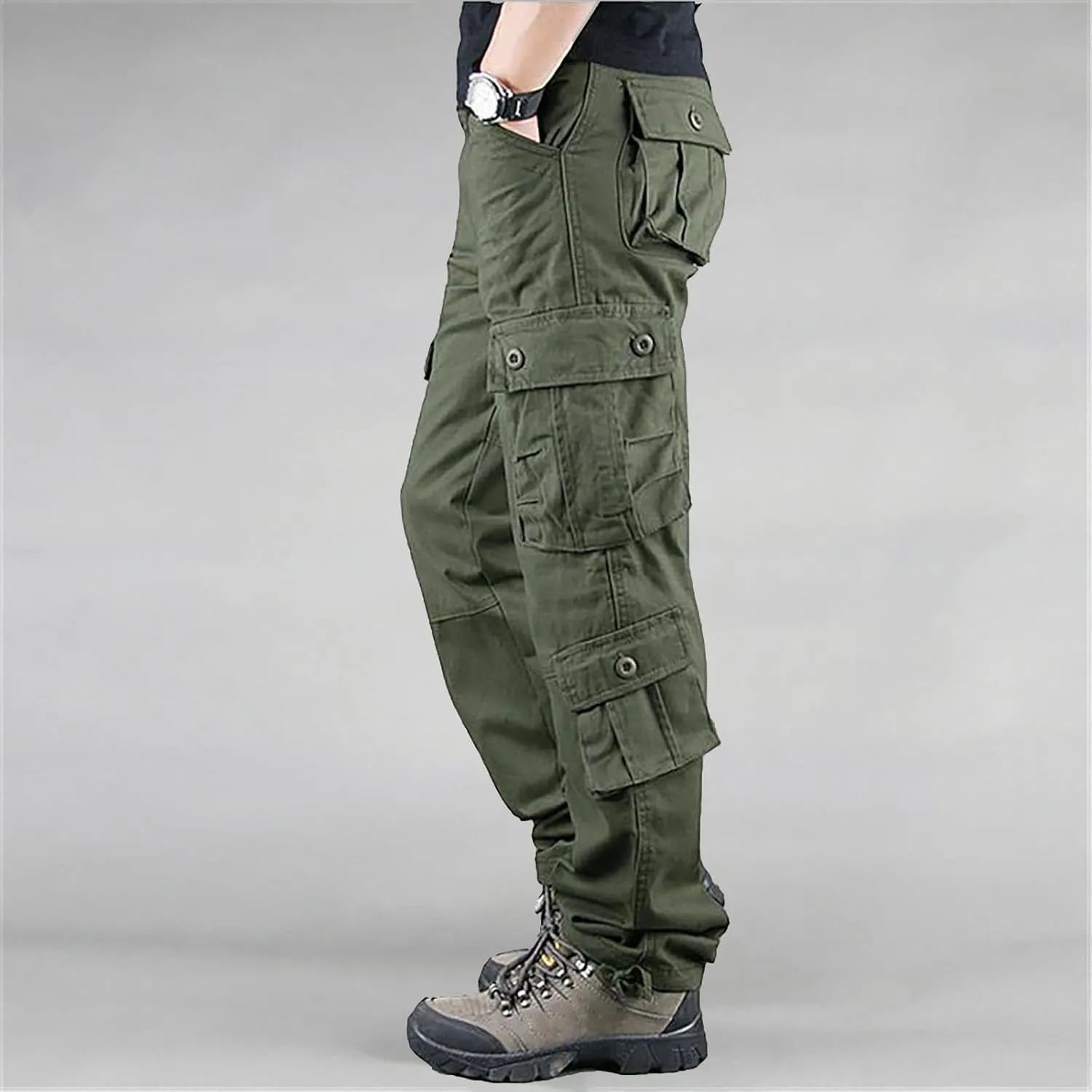 Tactical Pants for Men Stretch Ripstop Waterproof Utility Cargo Hiking Pants Lightweight Work Pant Fishing with Pockets