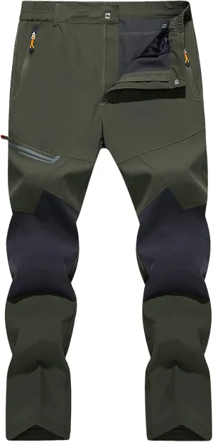 TACVASEN Men's Water Resistant Hiking Pants All Seasons Quick Dry Working Cargo Pants
