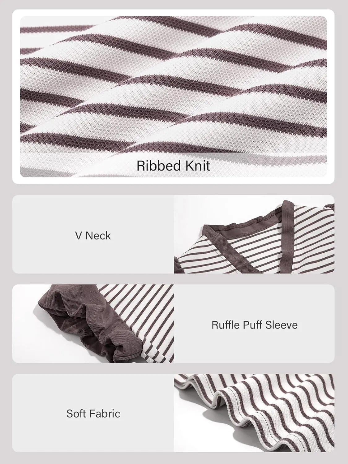 Tankaneo Womens Ruffle Cap Sleeve Tank Tops Summer Casual Cute Color Block Striped Tshirts Pleated V Neck Shirts