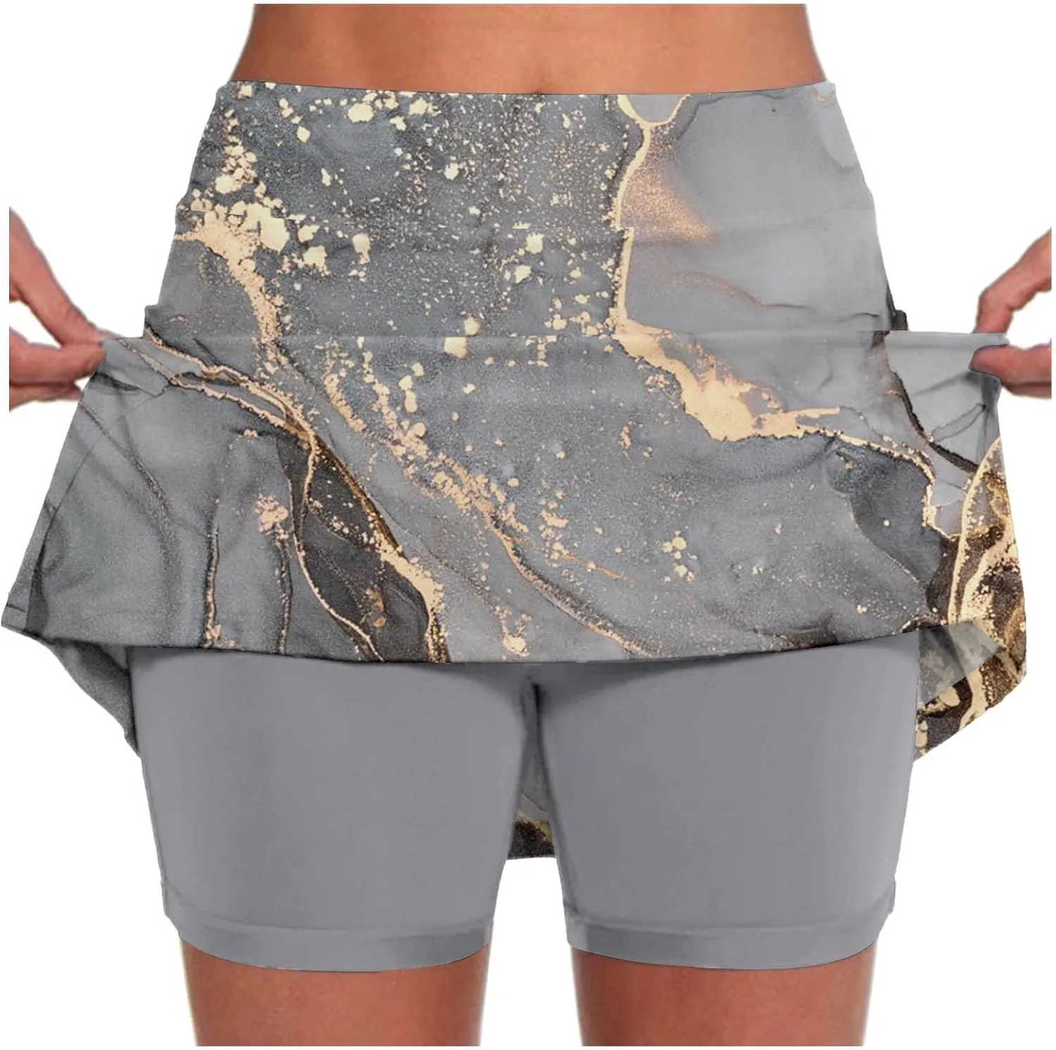 Tennis Skirts for Women with Shorts Tum Control High Waist Casual Golf Skort Quick Dry Casaual Athletic Skirt 2 in 1