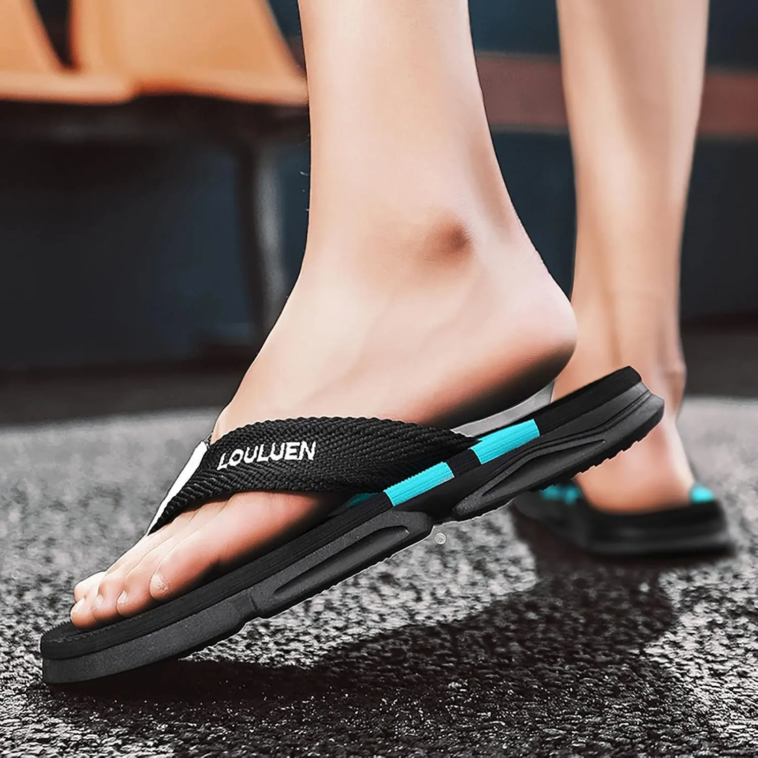 Thong Sandals Slippers for Beach for Summer Mens Flip Flops Comfortable Slip on Indoor Outdoor Walking