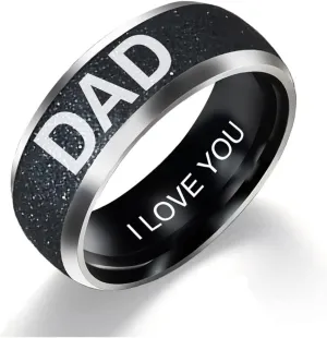 Todenb Mother's Day Stainless Steel Jewelry Family Couple Family Ring for DAD MOM Jewelry