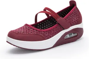 Touchmosees Women's Daily Walker Air Cushion Orthopedic Diabetic-Friendly Wedge Sneaker