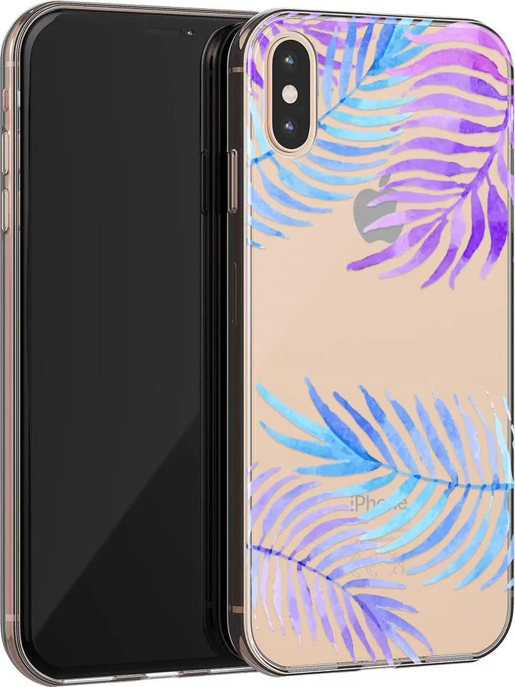 Tropical Blues | Palm Leaves Floral case