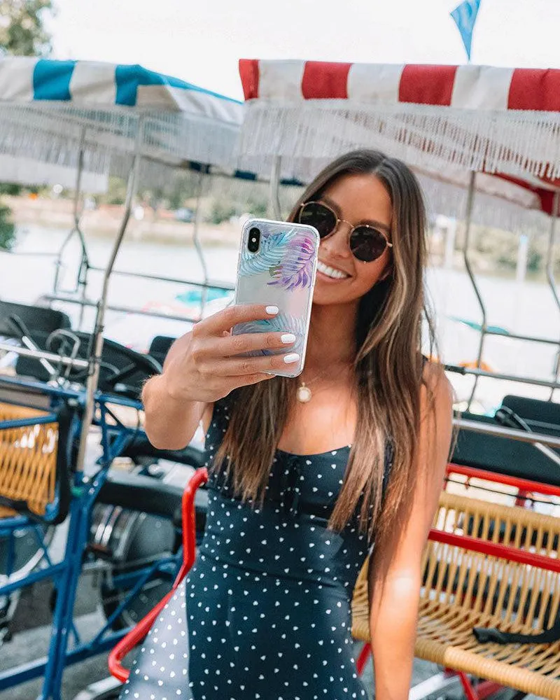 Tropical Blues | Palm Leaves Floral case