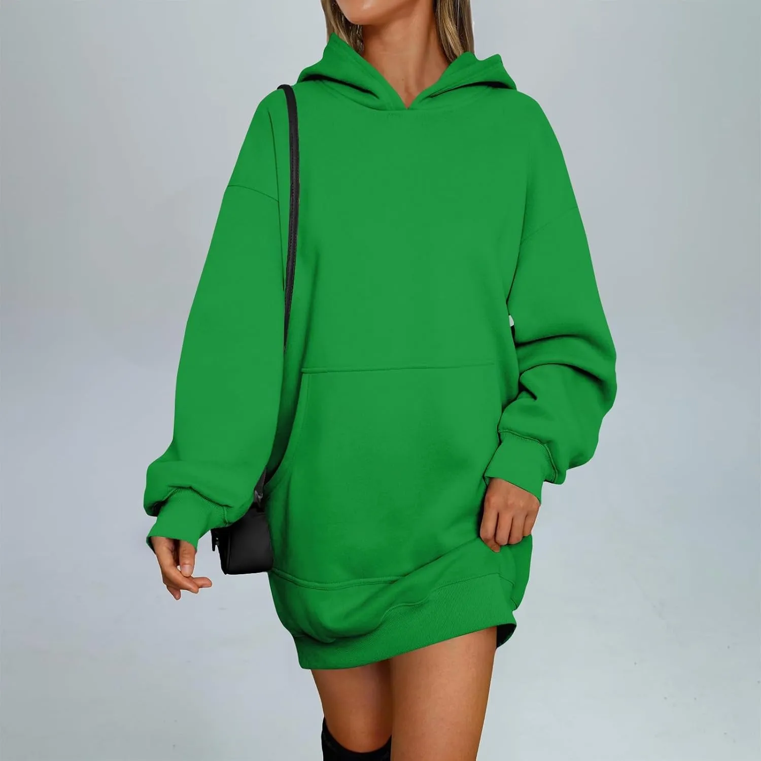 Tunic Hoodies for Women Long Fleece Y2K Hoodie Oversized Sweatshirt Trendy Lightweight Baggy Pullover Fall Outfits