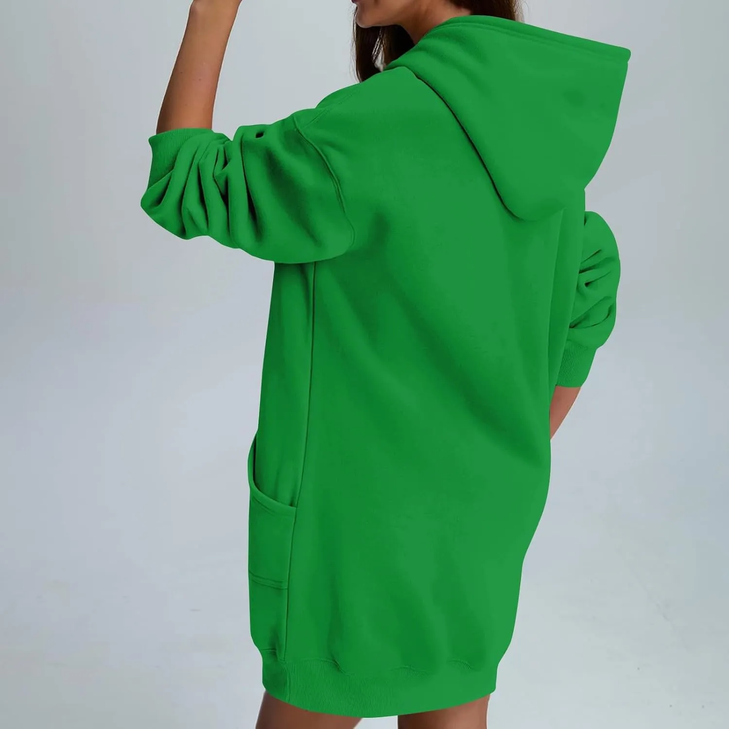 Tunic Hoodies for Women Long Fleece Y2K Hoodie Oversized Sweatshirt Trendy Lightweight Baggy Pullover Fall Outfits