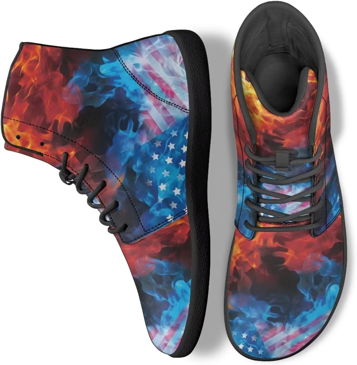 Unisex Womens Mens High Top Business Shoes Lace Up Running Athletic Sneakers Casual Walking Shoe