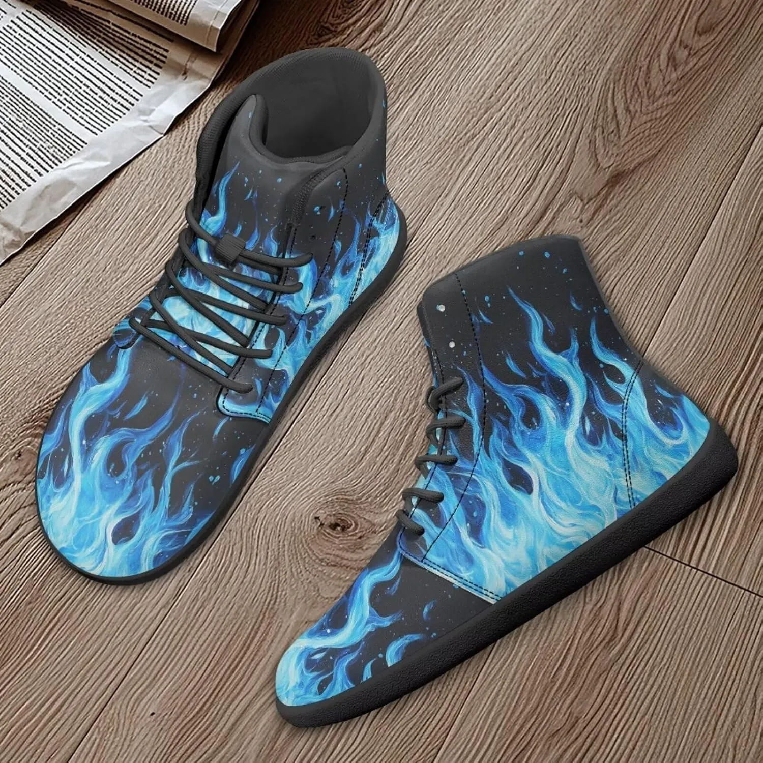 Unisex Womens Mens High Top Business Shoes Lace Up Running Athletic Sneakers Casual Walking Shoe