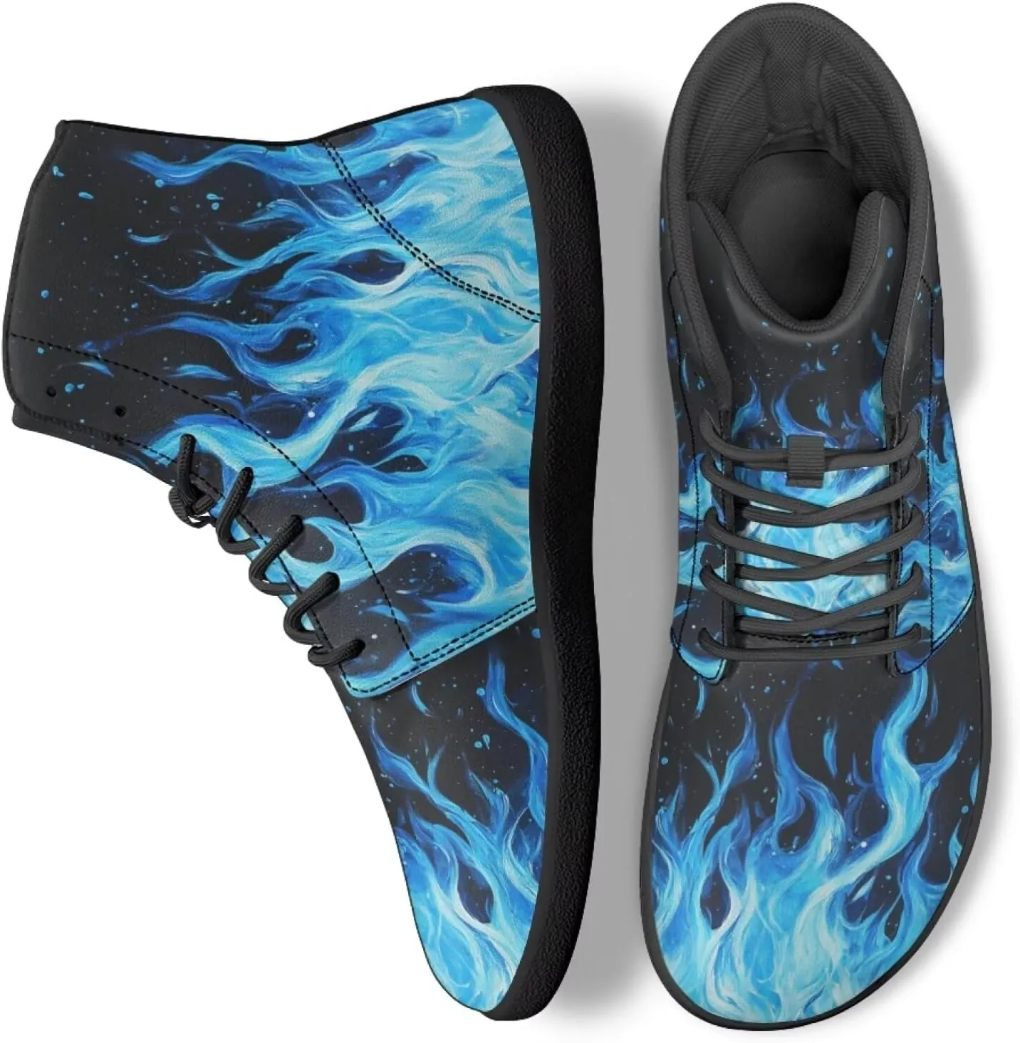 Unisex Womens Mens High Top Business Shoes Lace Up Running Athletic Sneakers Casual Walking Shoe