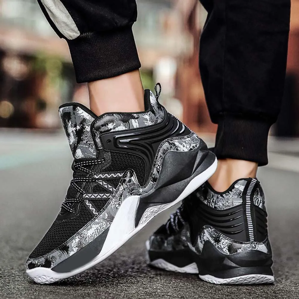 Unisex's High Top Lightweight Fly-Weaving Running Jogging Sneakers Sports Tennis Basketball Shoes