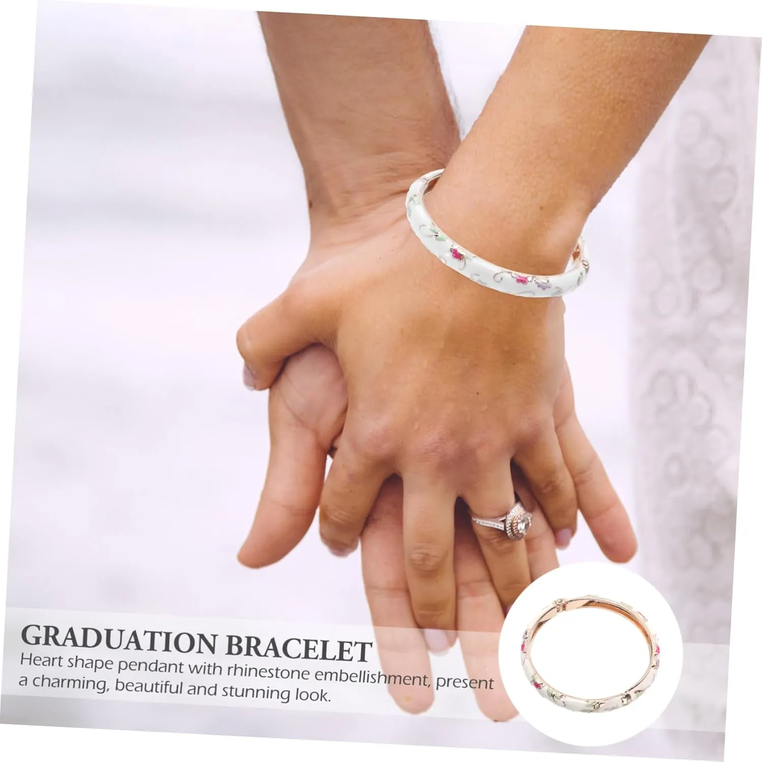 VALICLUD Floral Bracelet Women Accessories Jewelry Hinge Cuff Bracelet Wristband Jewelry Open Bracelet Wrist