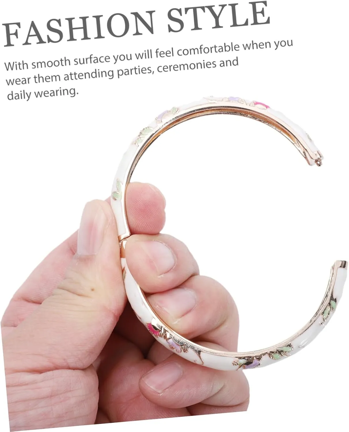 VALICLUD Floral Bracelet Women Accessories Jewelry Hinge Cuff Bracelet Wristband Jewelry Open Bracelet Wrist