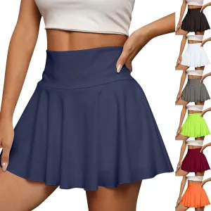 Versatile Skirts for Women Trendy High Waist Tummy Control Mini Skirt Y2k Summer Tennis Skirt with Skorts Underneath