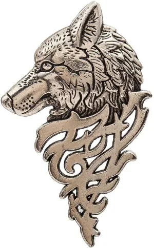 Vintage Wolf Head Lapel Brooch Pin Badge Jewelry for Women Men Animal Brooches Jewelry