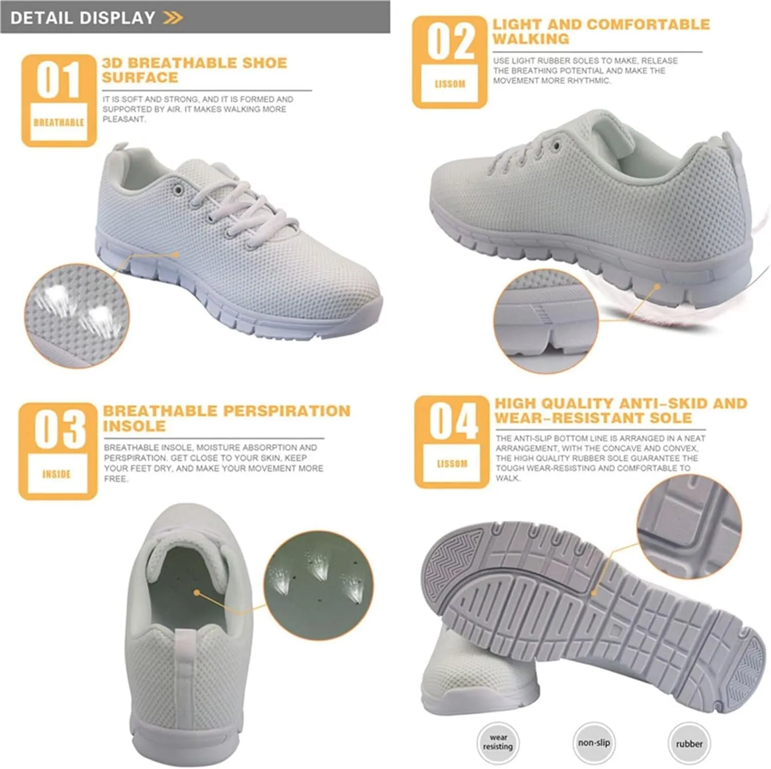 Walking Shoes for Womens Mens Athletic Running Tennis Fashion Sneakers