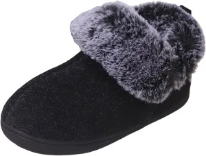 Warm Shoes Ankle Boots for Women Neutral Felt Fur Collar Wrap Heel Cotton Shoes Winter Indoor Shoes Memory Cotton