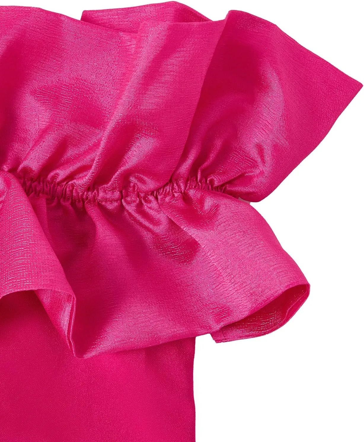 WDIRARA Women's Off Shoulder Strapless Ruffle Trim Sleeveless Bodycon Mini Party Dress