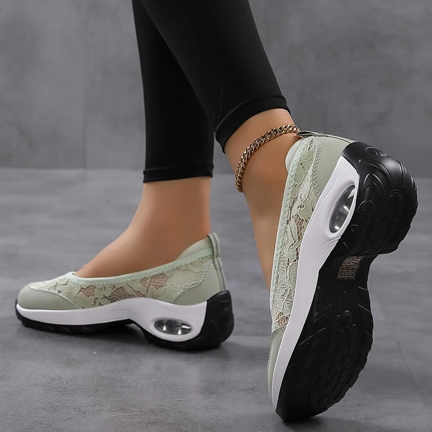 Wedge Sandals for Women Breathable Work Flats For Womens Close Toe Slip On Comfort Non-Slip Walking Sneakers