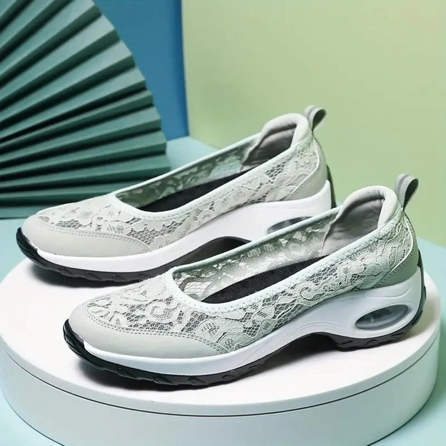 Wedge Sandals for Women Breathable Work Flats For Womens Close Toe Slip On Comfort Non-Slip Walking Sneakers