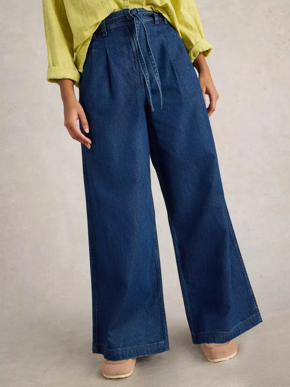 White Stuff Sasha Wide Leg Mid Denim Jean