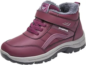Winter Boots for Women Waterproof Wide Women Snow Boots Slip on Extra Wide Calf Winter Boots for Women Plus Size Womens Waterproof Snow Walking Boots Botas De Invierno Tacon Alto Para Mujer Elegantes
