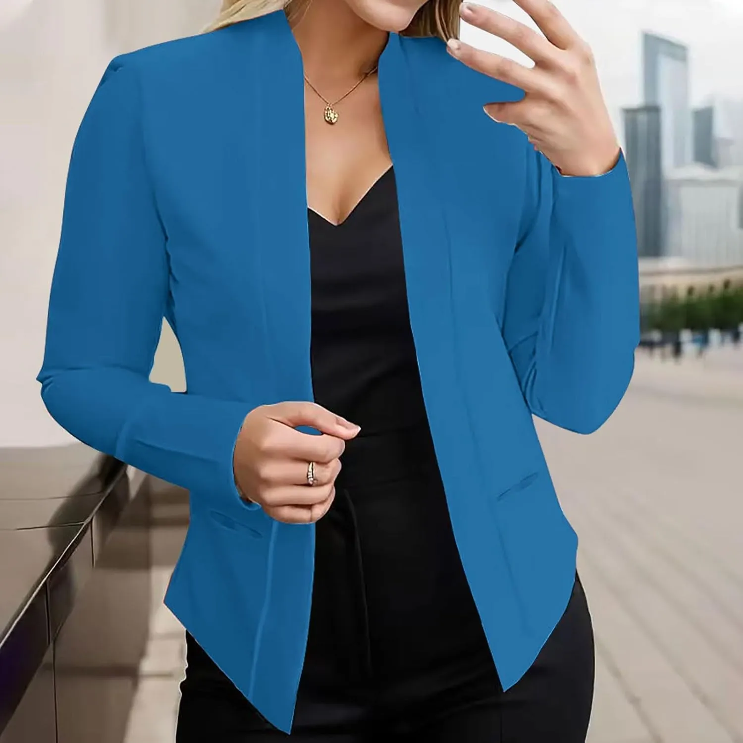 Women Blazers for Work Casual Stretchy Fall Long Sleeve Petite Blazer Business Work Suit Jackets Office