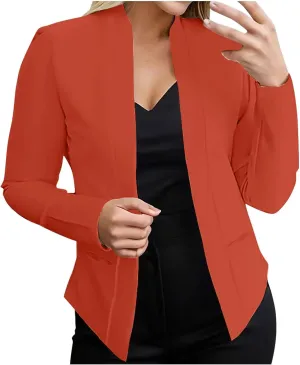 Women Blazers for Work Casual Stretchy Fall Long Sleeve Petite Blazer Business Work Suit Jackets Office
